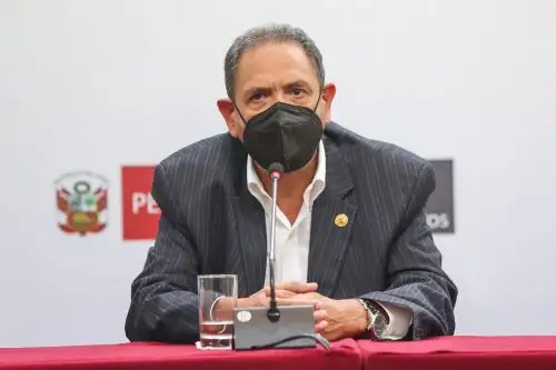 El ministro de Defensa, José Luis Gavidia, participó en conferencia de prensa.  Foto: ANDINA/PCM
