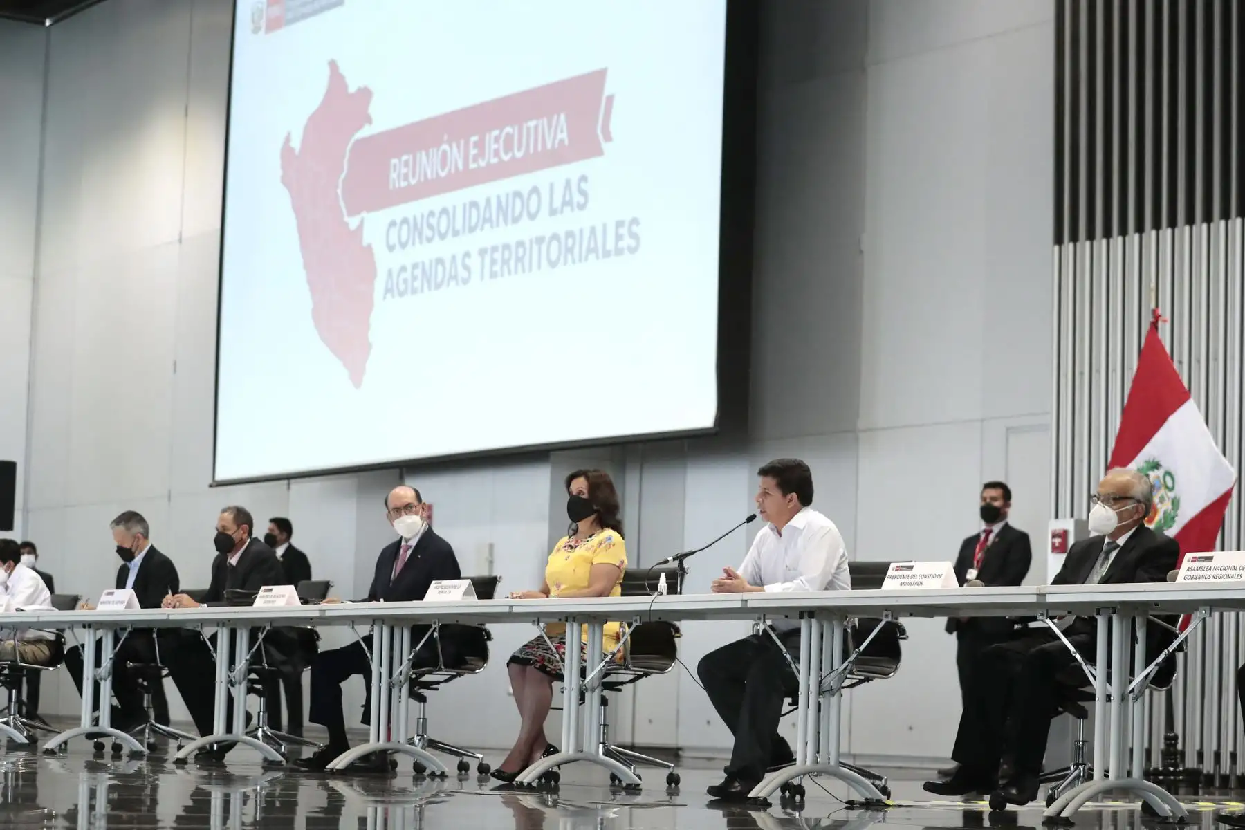 El presidente de la República, Pedro Castillo, participa en una reunión ejecutiva para consolidar agendas de trabajo territoriales. Foto: ANDINA/ Prensa Presidencia