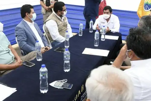 Desde el centro financiero del distrito de Independencia, el ministro del Interior, Alfonso Chávarry Estrada, aseguró que trabaja de manera conjunta con los alcaldes de las distintas municipalidades de Lima Norte y las juntas vecinales. ANDINA/ Mininter