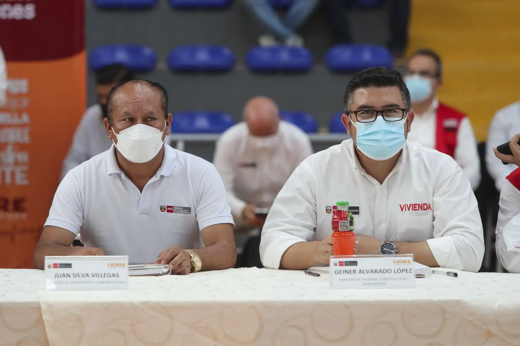 El Presidente de la República, Pedro Castillo, y el jefe del Gabinete Ministerial, Aníbal Torres, encabezan la Reunión Ejecutiva por el Desarrollo Territorial de Lambayeque, junto a la vicepresidenta Dina Boluarte, el gobernador Luis Alberto Díaz Bravo y ministros de Estado. Foto: ANDINA/PCM