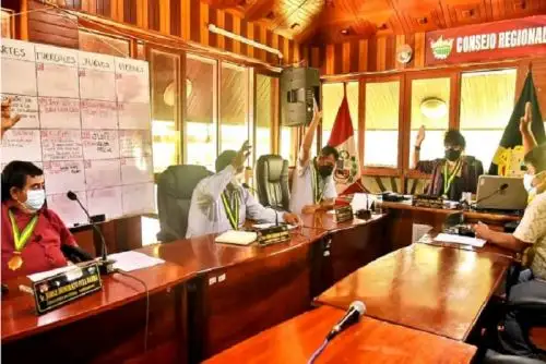 Iigualmente por unanimidad se acordó el inicio de la suspensión tanto del gobernador regional como del consejero Marcial Tapullima Yuyarima, con el debido proceso de acuerdo a ley.