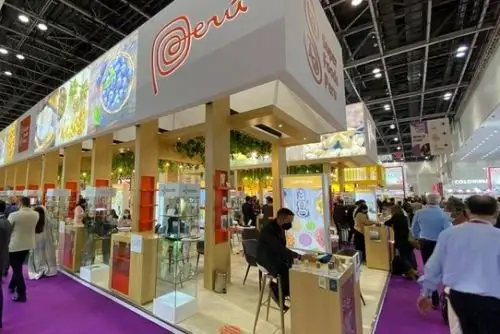 Stand peruano en la feria Gulfood 2022 en Dubái. Foto: Cortesía.