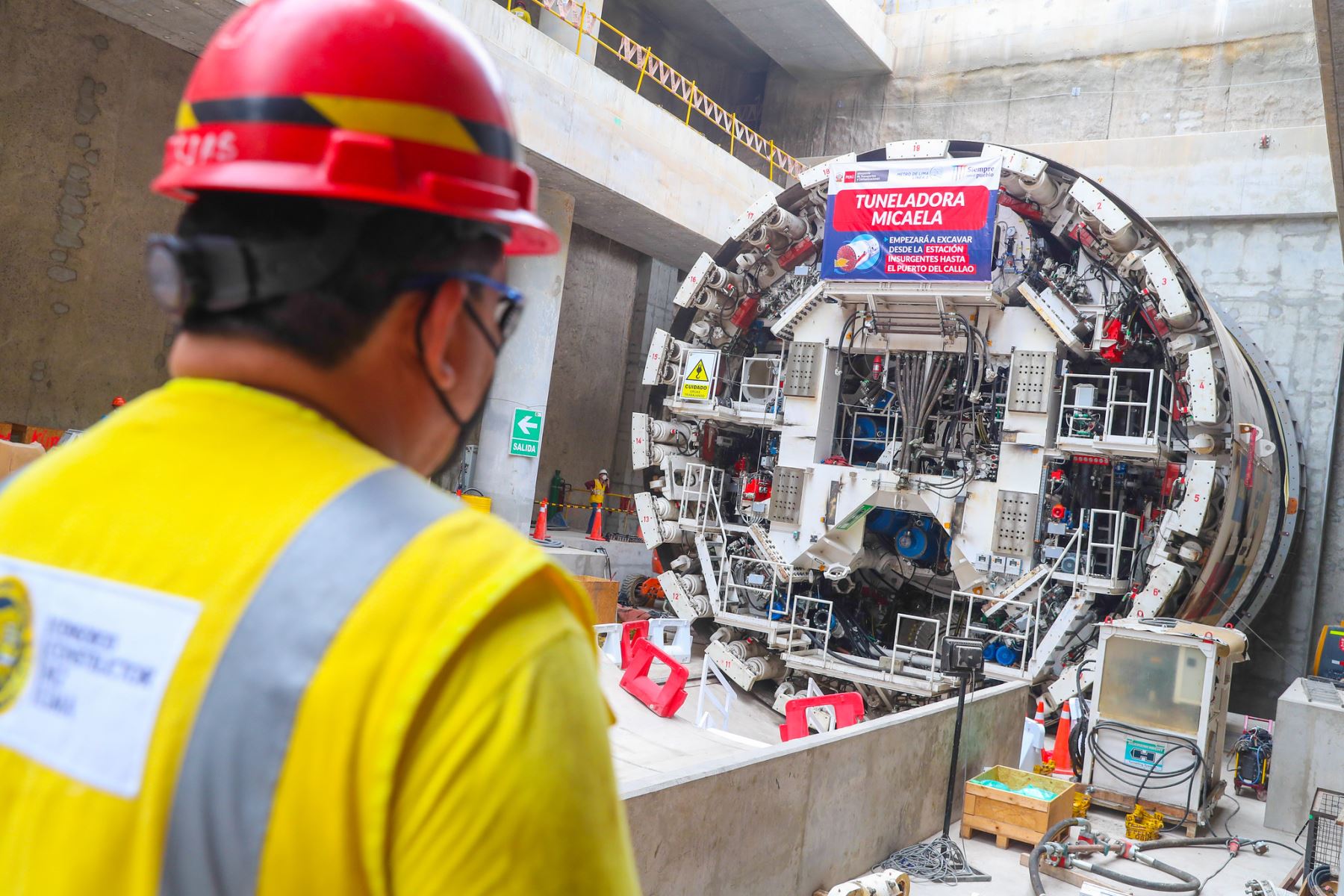 Tuneladora Micaela que permite la construcción de la Línea 2 del Metro de Lima.  ANDINA/Difusión
