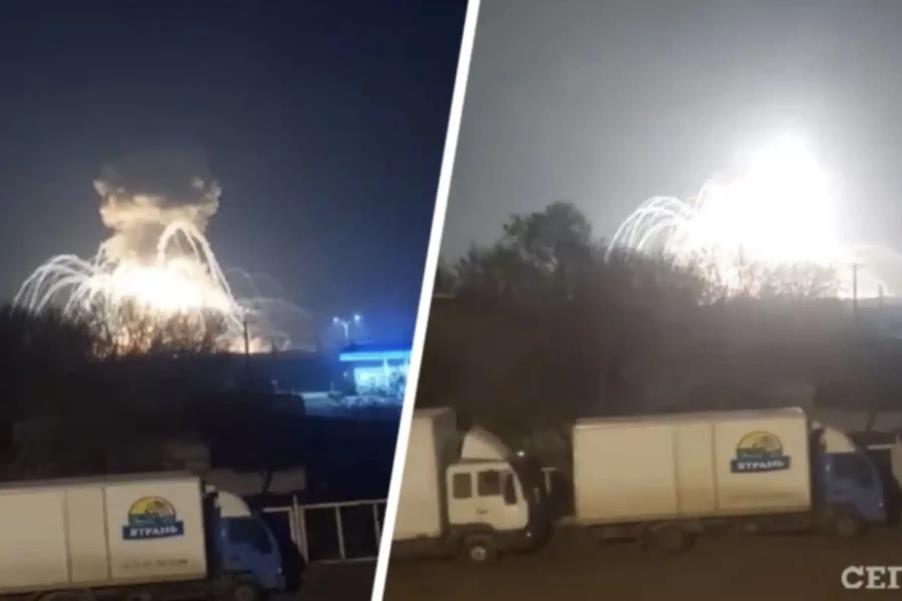 El Ministerio de Infraestructura de Ucrania dijo que está evacuando a pasajeros y personal de Boryspil. Foto: captura TV.