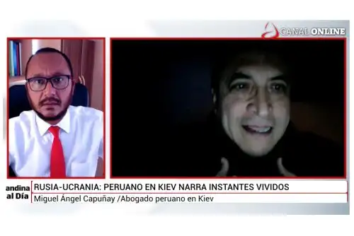 Vivir en medio de una guerra es una de las pruebas que Miguel Ángel Capuñay Reátegui y su familia tienen que pasar en Ucrania. Foto: Captura de pantalla