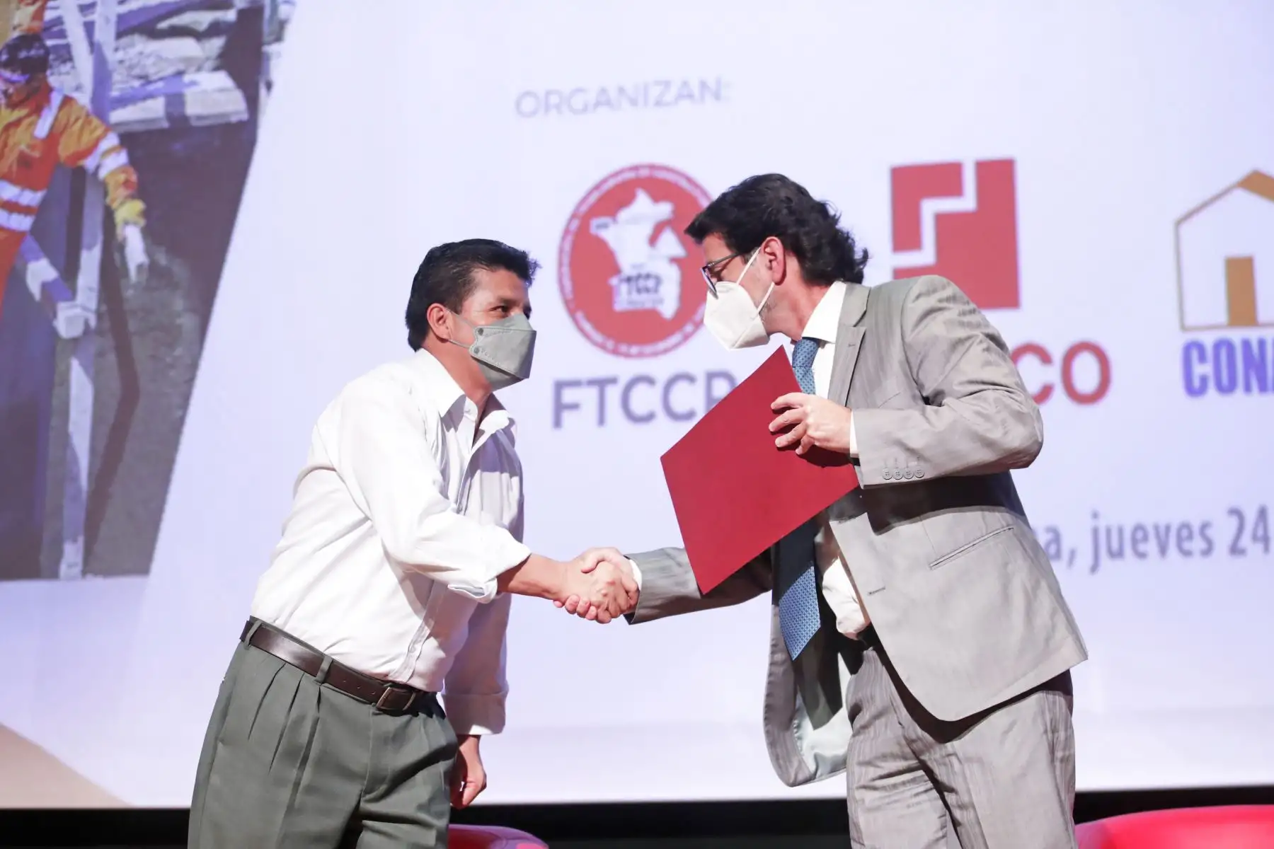 Presidente Castillo participa en la clausura del foro "De la reactivación a la modernización del sector Construcción". Foto: ANDINA/Prensa Presidencia