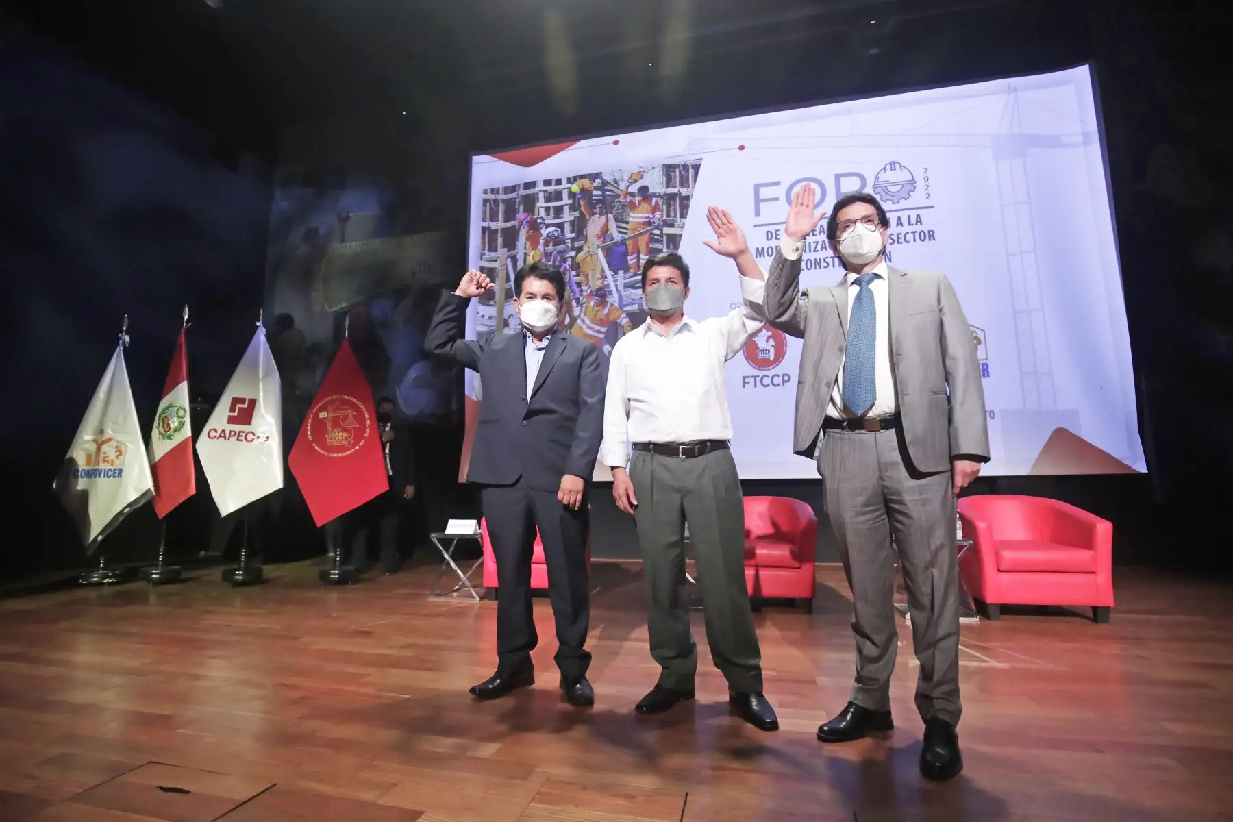 Presidente Castillo participa en la clausura del foro "De la reactivación a la modernización del sector Construcción". Foto: ANDINA/Prensa Presidencia