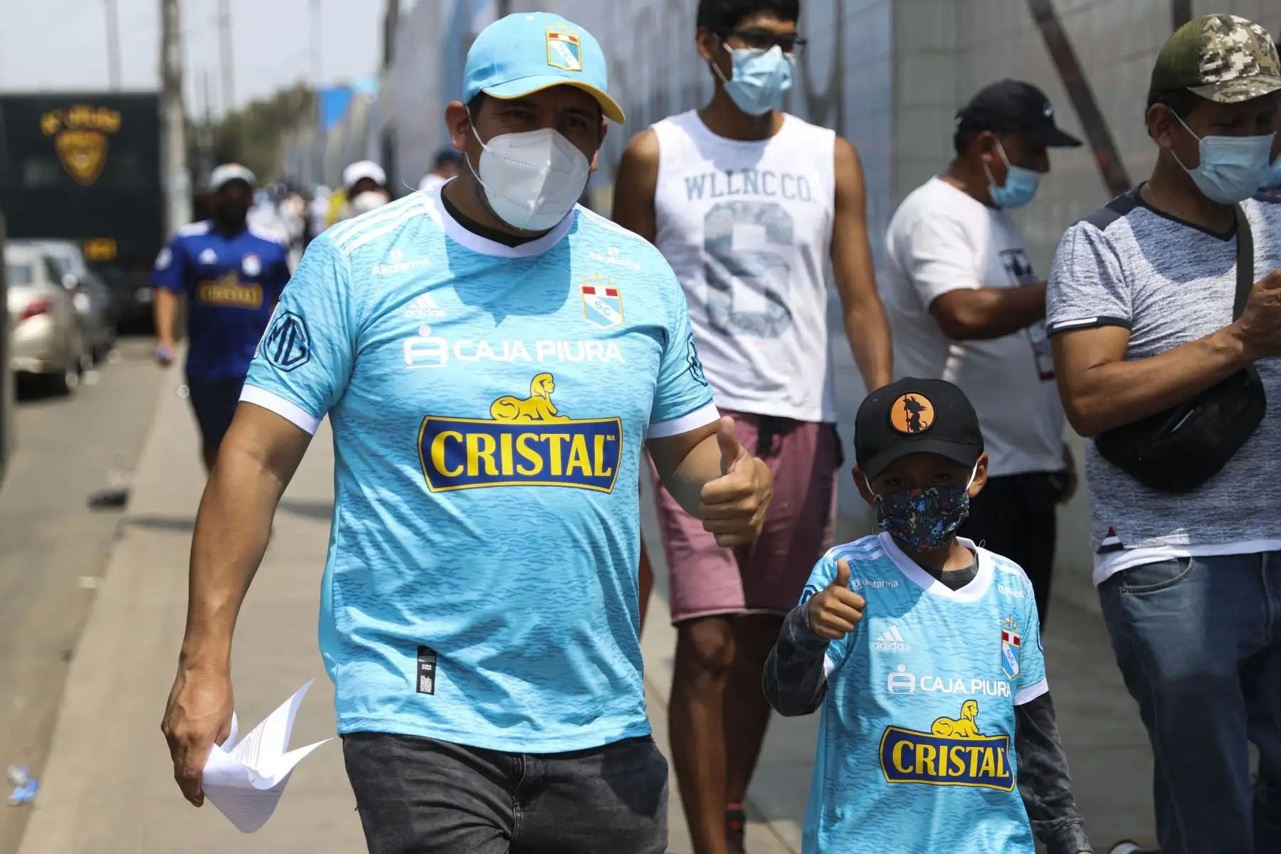 Medidas de seguridad por el Covid 19 se cumplen el estadio Alberto Gallardo durante el partido entre Sporting Cristal y UTC Cajamarca. Foto: ANDINA/Jhonel Rodríguez