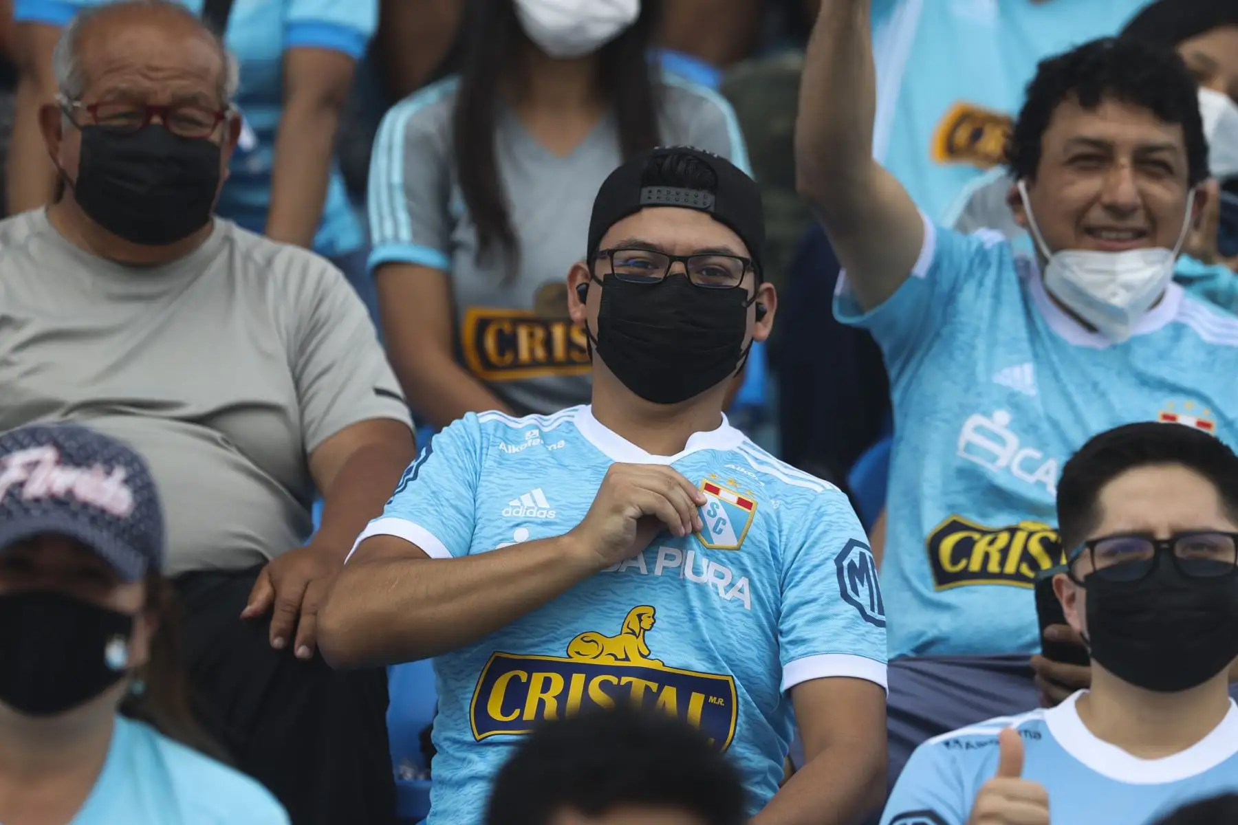 Medidas de seguridad por el Covid 19 se cumplen el estadio Alberto Gallardo durante el partido entre Sporting Cristal y UTC Cajamarca. Foto: ANDINA/Jhonel Rodríguez