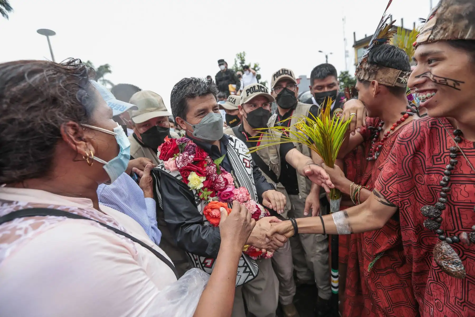 Presidente Pedro Castillo sostiene encuentro con la población en la plaza de Armas de Madre de Dios.
Foto: ANDINA Prensa Presidencia