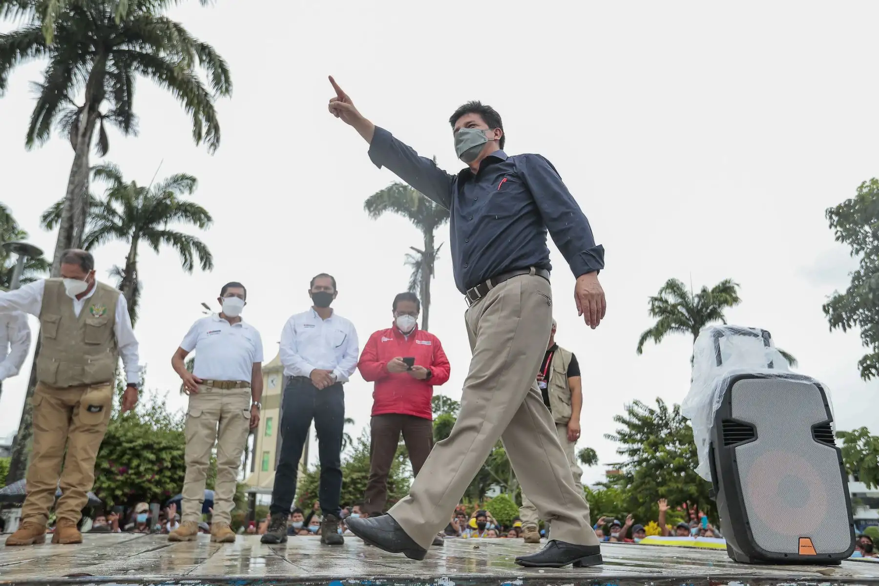 Presidente Pedro Castillo sostiene encuentro con la población en la plaza de Armas de Madre de Dios.
Foto: ANDINA Prensa Presidencia