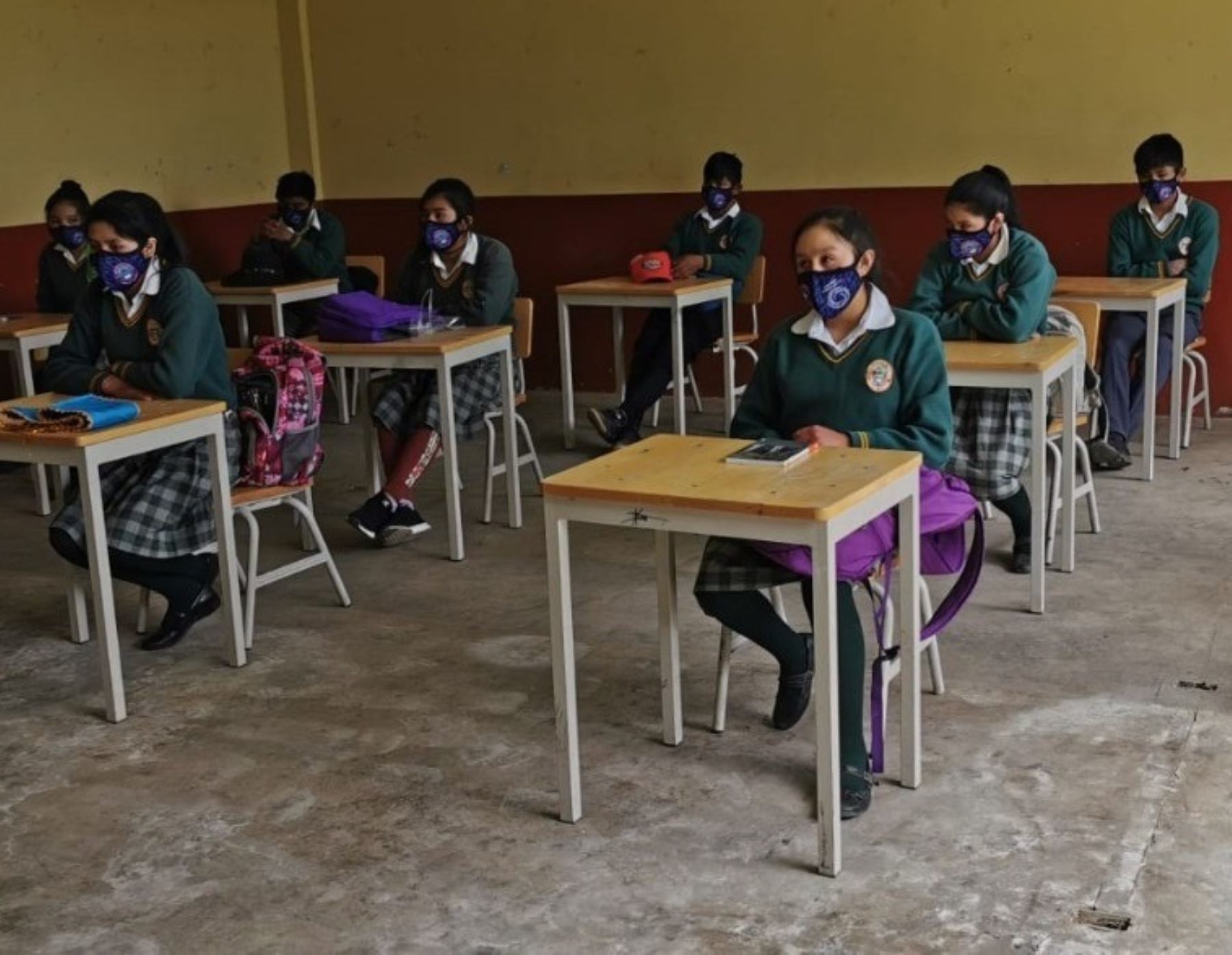 El 35 % de colegios de Cusco ofrecerá clases presenciales y el 65 % semipresenciales desde fines de marzo con el inicio del año escolar. ANDINA/Difusión