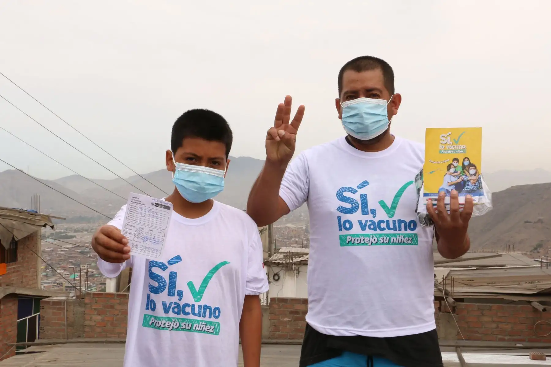 Ministerio de Salud promueve las brigadas de vacunación en el A.H El Amauta del distrito  El Agustino.
Foto: Minsa