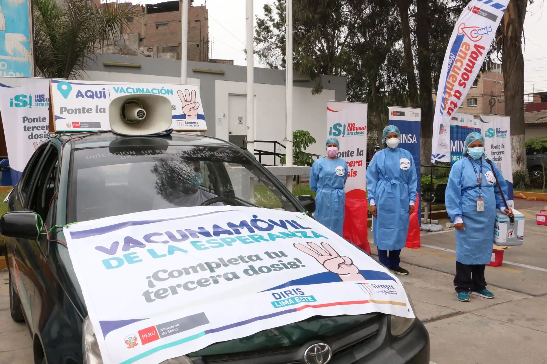 Ministerio de Salud promueve las brigadas de vacunación en el A.H El Amauta del distrito  El Agustino.
Foto: Minsa