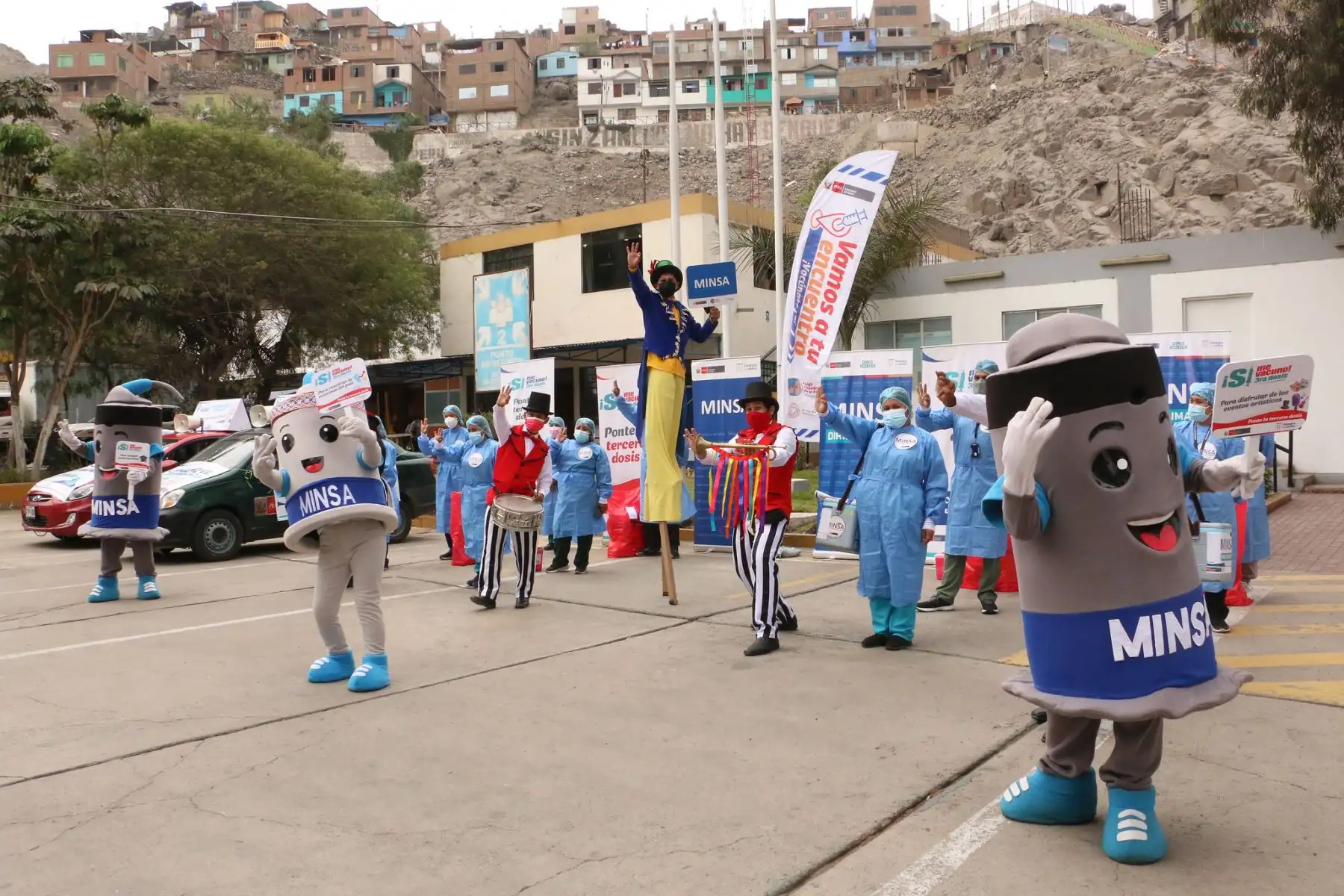 Ministerio de Salud promueve las brigadas de vacunación en el A.H El Amauta del distrito  El Agustino.
Foto: Minsa