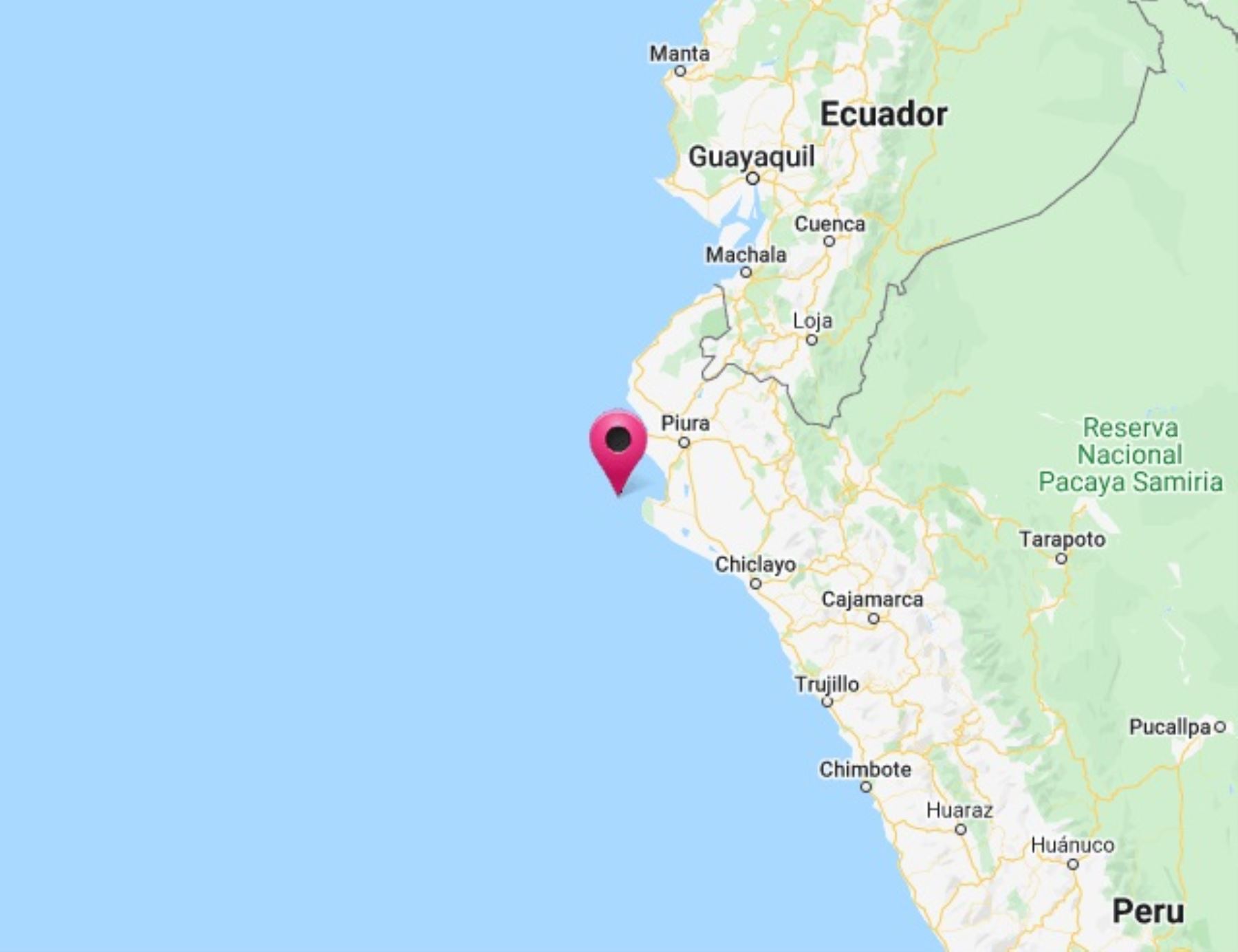 El epicentro del temblor se localizó a 112 km al suroeste de la provincia de Sechura, región Piura. Foto: ANDINA/Difusión