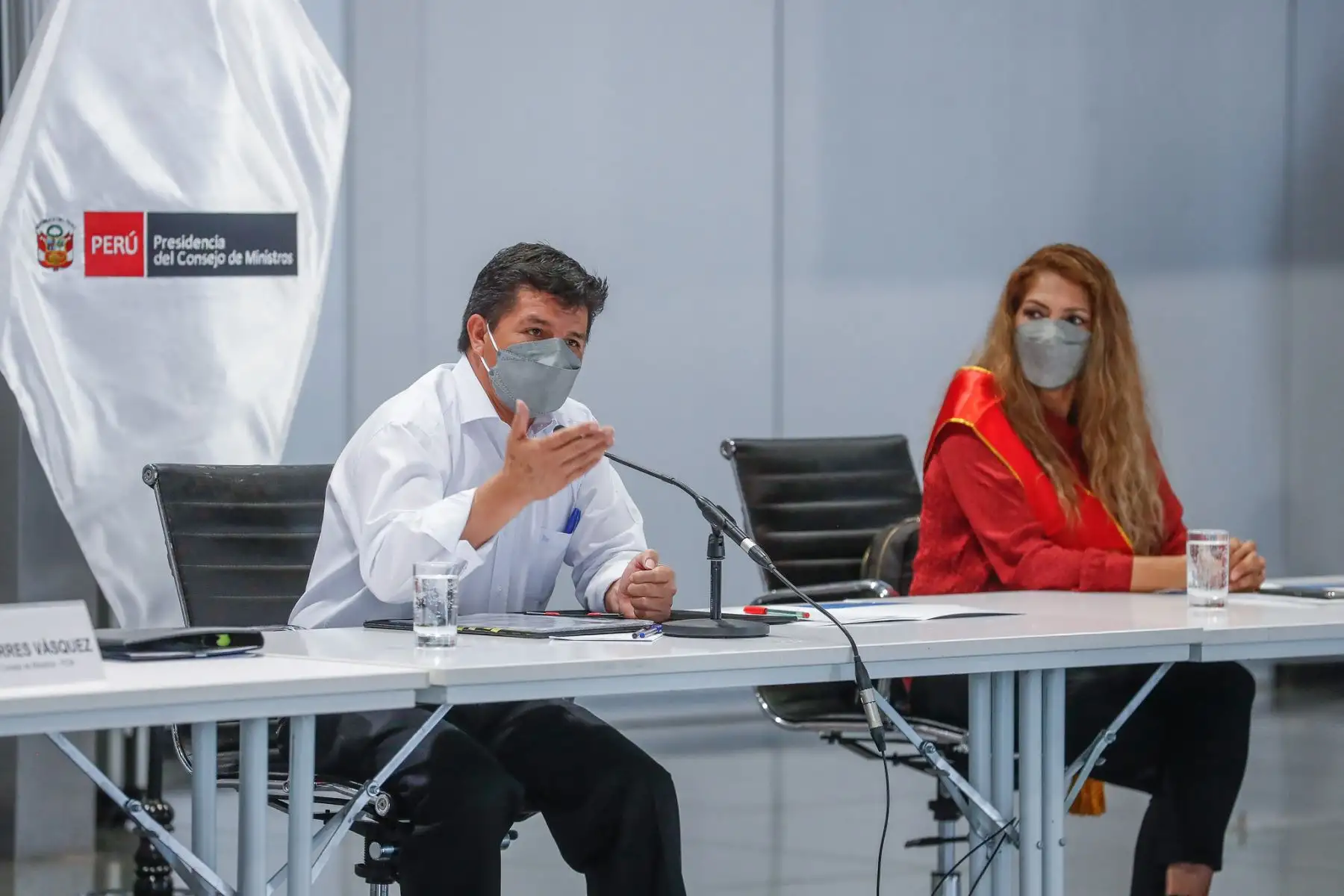 El presidente de la República, Pedro Castillo, participa en la Reunión Ejecutiva: Fortaleciendo la capacidad de gestión de las municipalidades de centros poblados del Perú. Foto: ANDINA/Prensa Presidencia