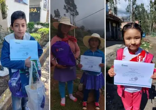 Sunass entregó premios a escolares de zonas rurales de la sierra de Áncash por promover el cuidado del agua potable. ANDINA/Difusión