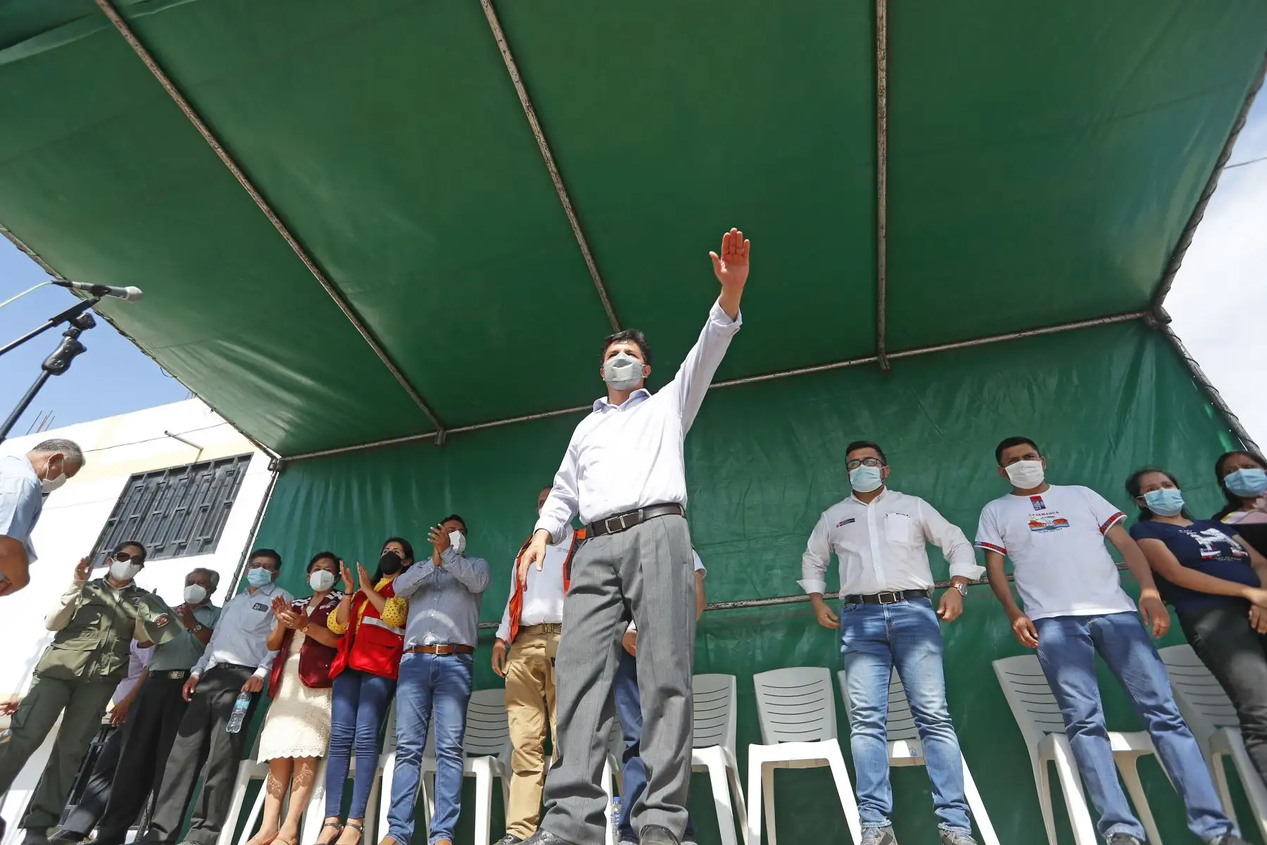 Presidente Pedro Castillo sostiene encuentro con la población del distrito de Pítipo, en Lambayeque.
Foto:ANDINA/Prensa Presidencia