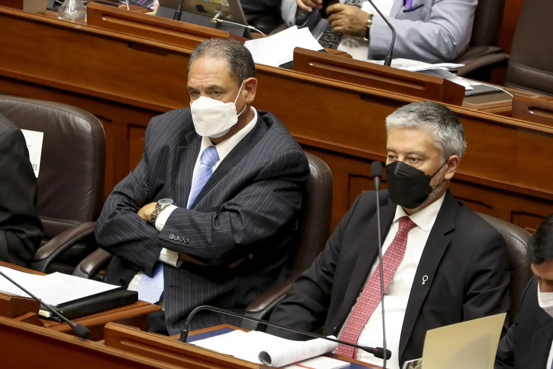 Presidente del Consejo de Ministros, Aníbal Torres, acompañado del gabinete, se presenta ante el Congreso de la República para solicitar el Voto de Confianza para el gabinete. Foto: PCM
