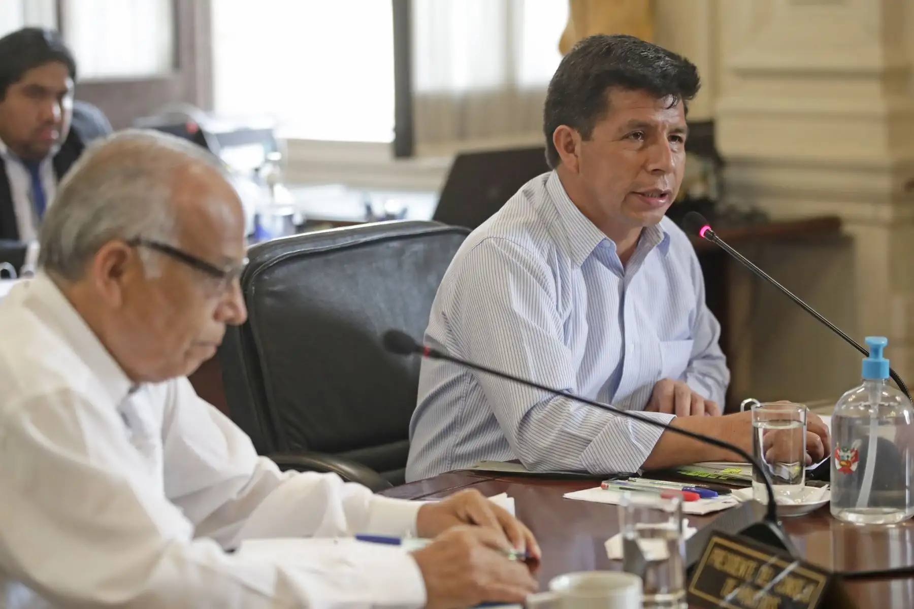 El presidente Pedro Castillo lidera sesión del Consejo de Ministros en Palacio de Gobierno. Foto: ANDINA/Prensa Presidencia