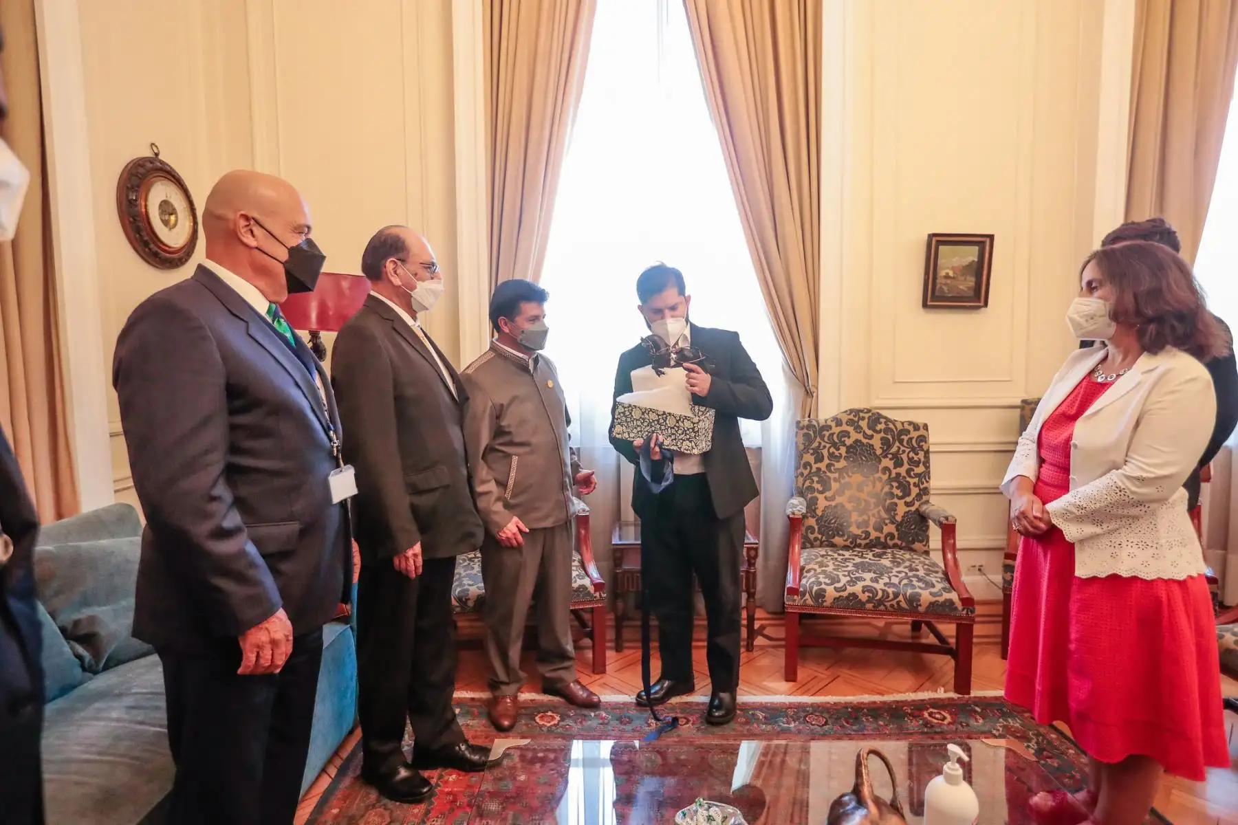 Presidente Pedro Castillo sostiene reunión con el presidente electo de Chile, Gabriel Boric.
Foto: ANDINA/Prensa Presidencia