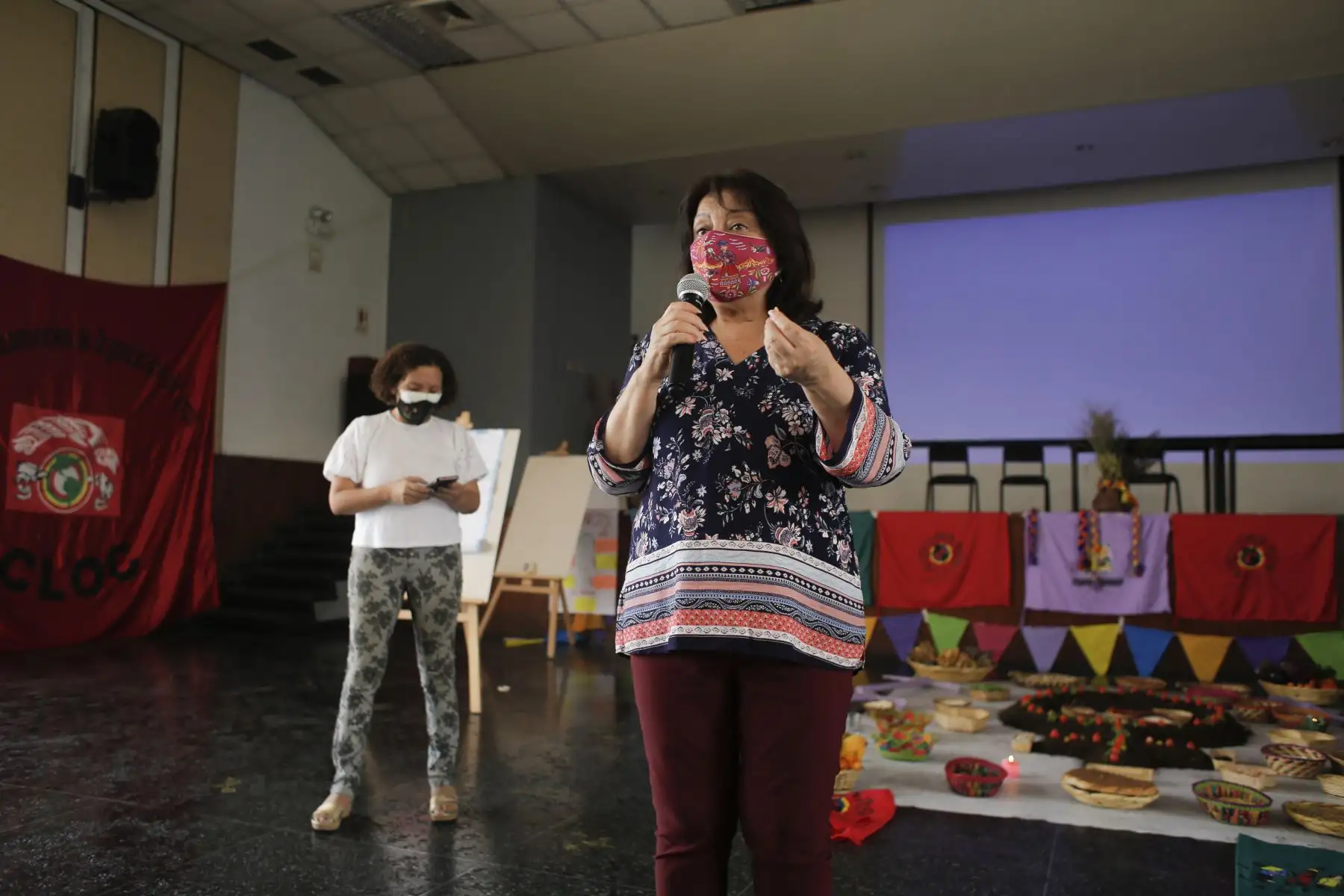 La titular del ministerio de la Mujer y Poblaciones Vulnerables, Diana Miloslavich Túpac, participó en el evento “Presentación y diálogo con las y los representantes de los ministerios e instituciones aliadas de la FENMUCARINAP”, para favorecer a mujeres campesinas y artesanas de pueblos indígenas, nativos y originarios. Foto: ANDINA/MIMP
