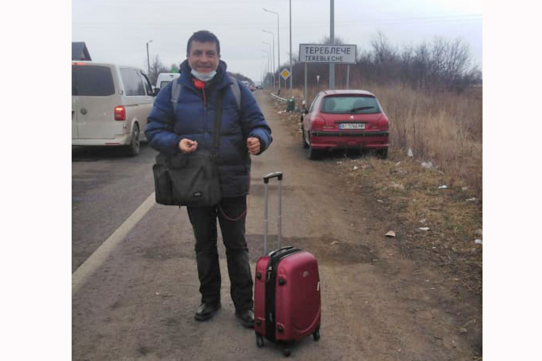 Peruano Miguel Angel Capuñay abandona Ucrania debido a conflicto bélico con Rusia. Foto: ANDINA/Difusión