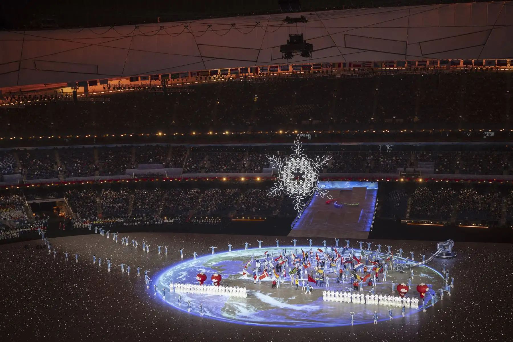 Vista general de la ceremonia de clausura de los Juegos Paralímpicos de Invierno Beijing 2022, China. Foto: EFE