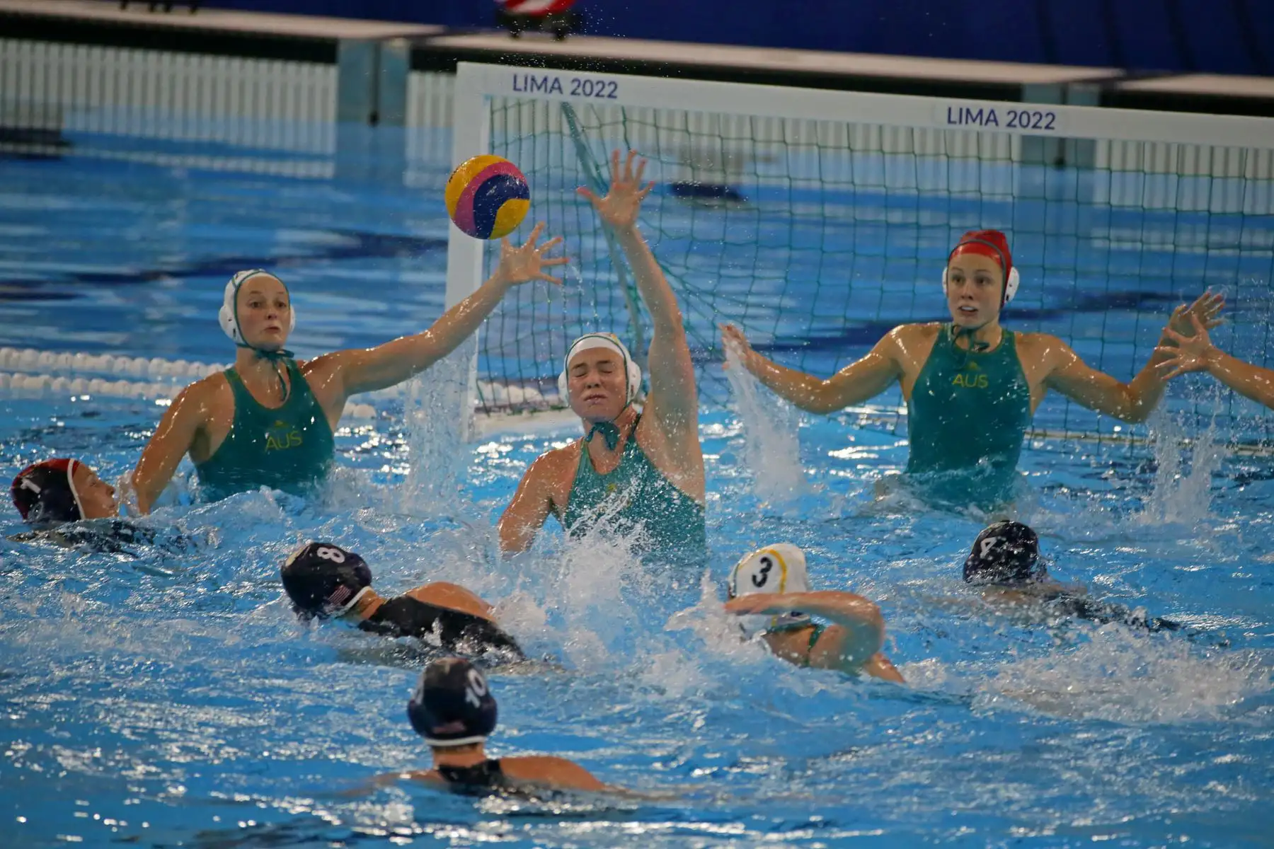 Final de la Liga Mundial de Waterpolo entre en el Centro Acuático de la Videna. Australia es campeón en mujeres. Foto: Legado