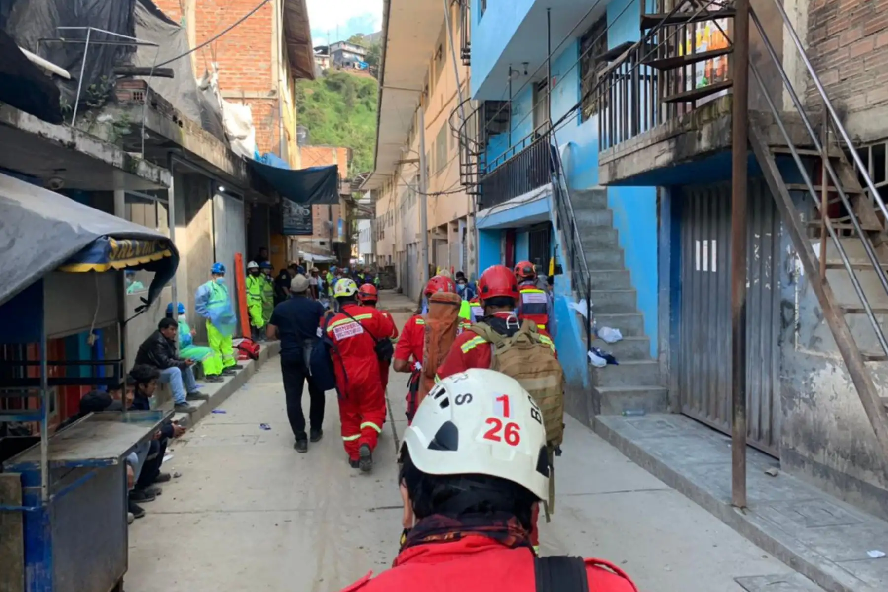 Unas 70 personas afectadas por el deslizamiento fueron evacuadas de la zona de peligro en Retamas. ANDINA/Difusión