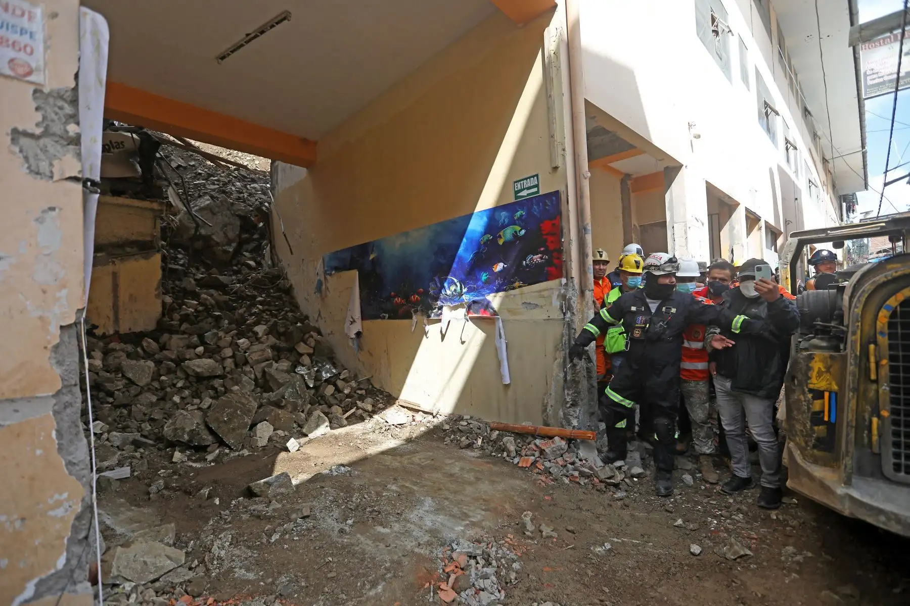 Unas 70 personas afectadas por el deslizamiento fueron evacuadas de la zona de peligro en Retamas. ANDINA/Difusión
