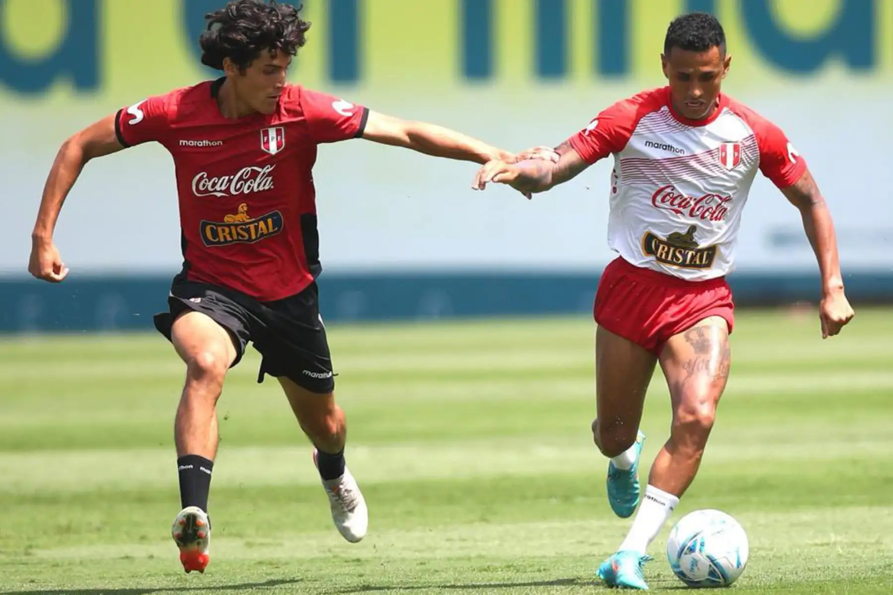 La Selección Peruana,  en su quinto día de entrenamiento en la Videna-FPF se prepara para enfrentar a la Selección de Uruguay por las Clasificatorias Sudamericanas.
Foto: Selección Peruana