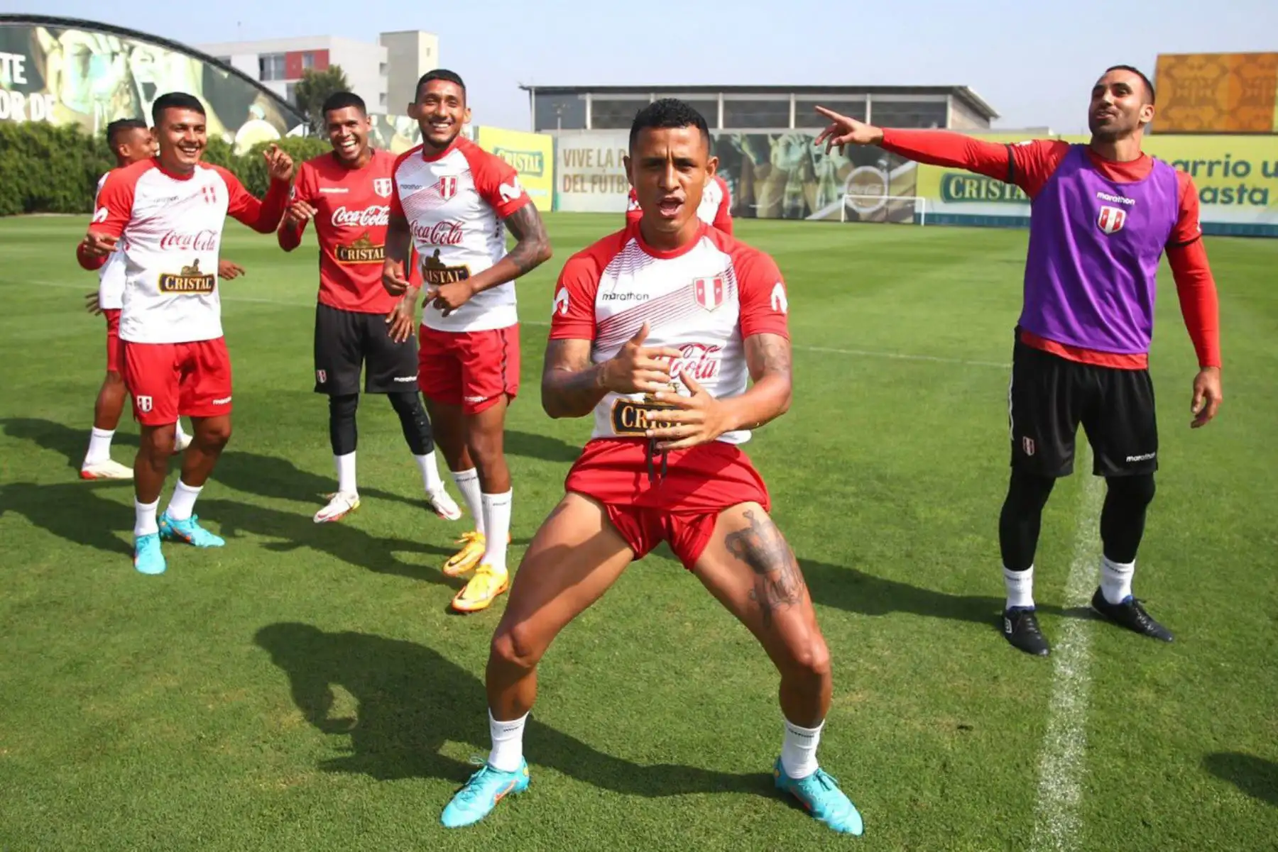 La Selección Peruana,  en su quinto día de entrenamiento en la Videna-FPF se prepara para enfrentar a la Selección de Uruguay por las Clasificatorias Sudamericanas.
Foto: Selección Peruana