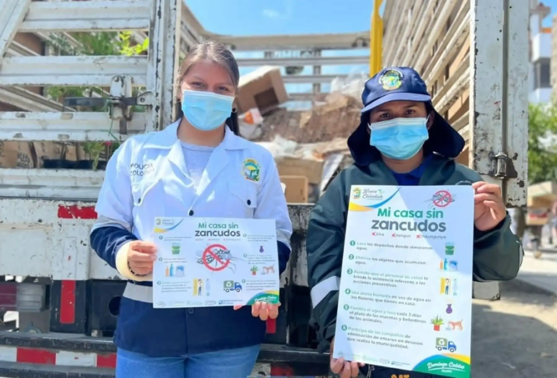 La municipalidad distrital de Nuevo Chimbote, en la región Áncash, ejecuta una campaña de protección y sensibilización “Mi casa sin zancudos”, dirigida a su población con la finalidad de reducir el riesgo de contagio de enfermedades como el dengue, el zika y la fiebre chikunguña.