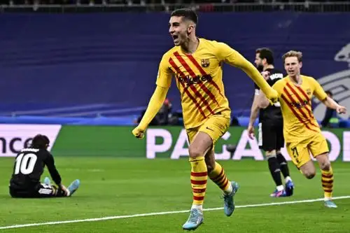 Ferran Torres fue una de las figuras en la goleada del Barcelona ante el Real Madrid en el Santiago Bernabéu