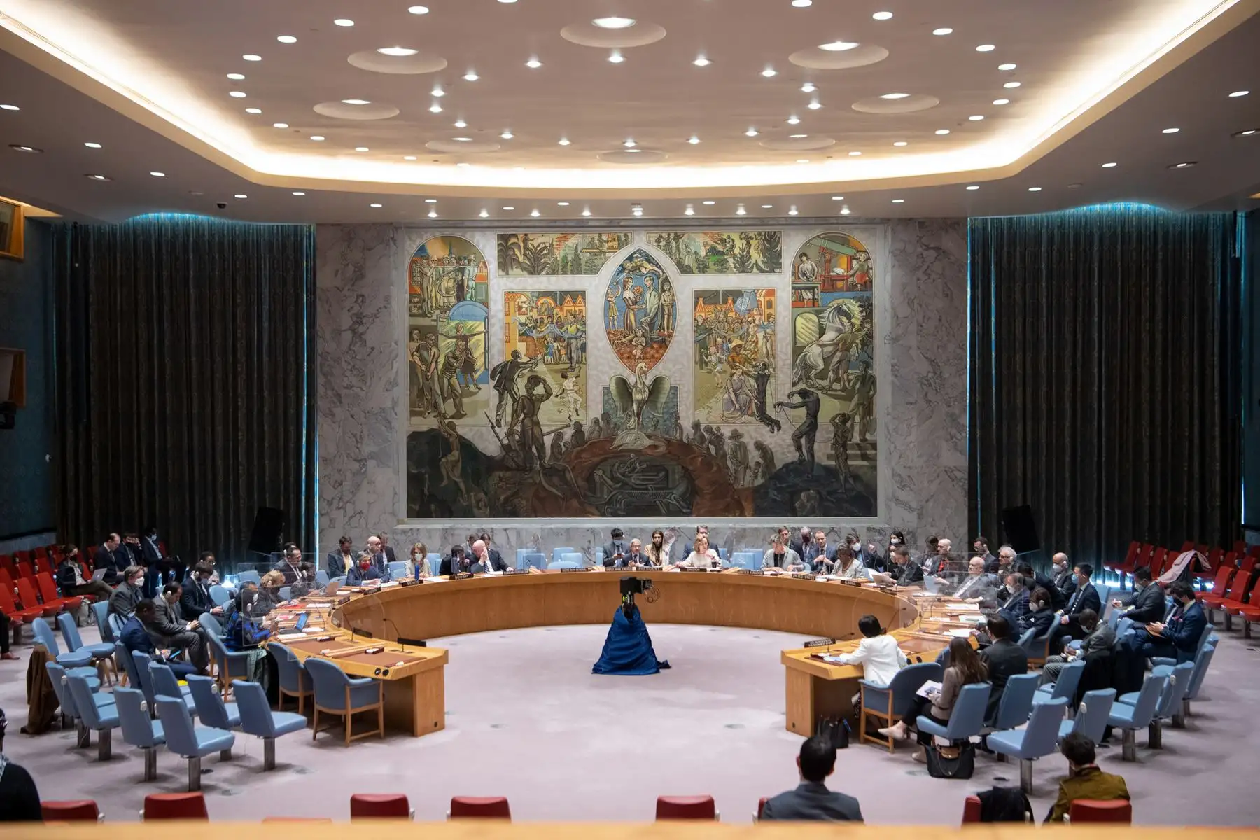 Fotografía cedida por la ONU de una vista del pleno del Consejo de Seguridad. Foto: AFP