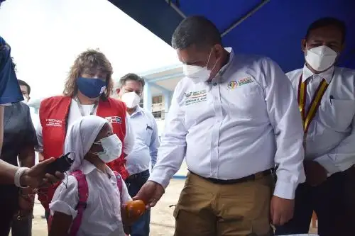 Desde el distrito de Iberia se dio inicio al año escolar en la región Madre de Dios, en la selva sur peruana. Foto: Goremad