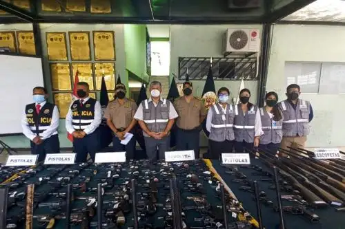 En diversas acciones de control y fiscalización en Lambayeque se han incautado 82 escopetas, 72 revólveres, 57 pistolas y 7 carabinas. Foto: ANDINA/Sucamec