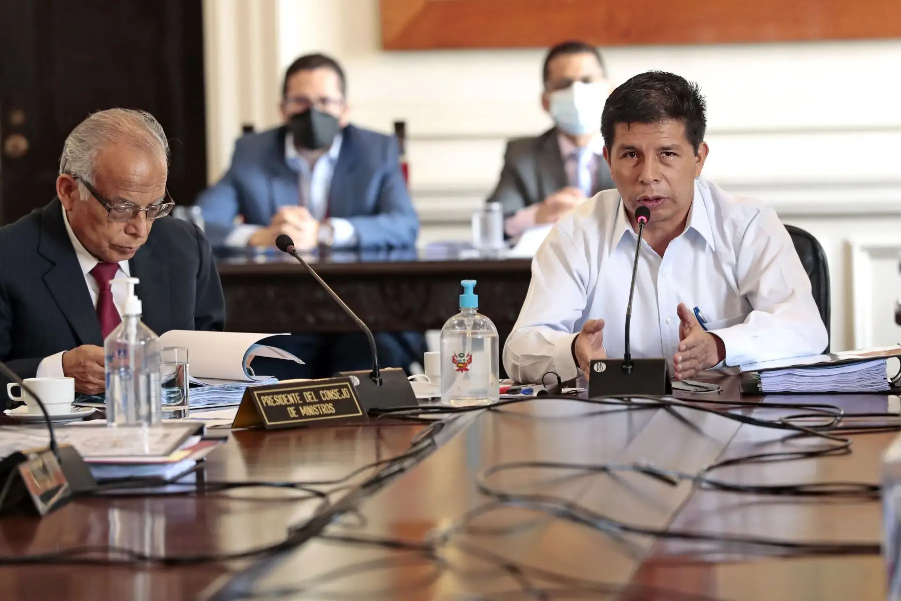 Presidente de la República, Pedro Castillo, lidera sesión del Consejo de Ministros. Foto: ANDINA/Prensa Presidencia