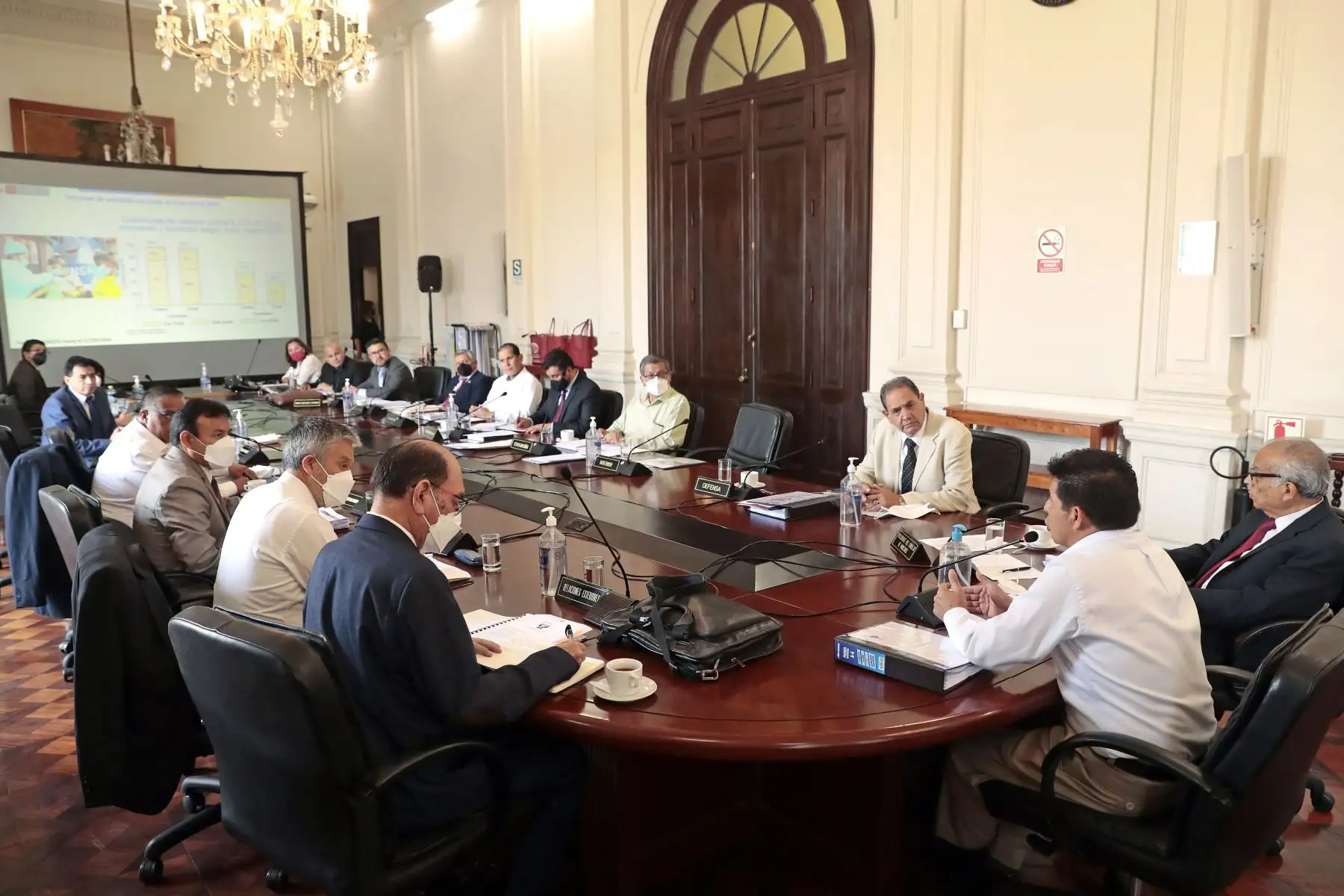 Presidente de la República, Pedro Castillo, lidera sesión del Consejo de Ministros. Foto: ANDINA/Prensa Presidencia