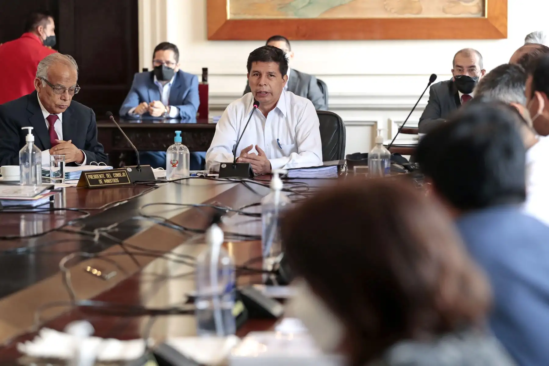 Presidente de la República, Pedro Castillo, lidera sesión del Consejo de Ministros. Foto: ANDINA/Prensa Presidencia