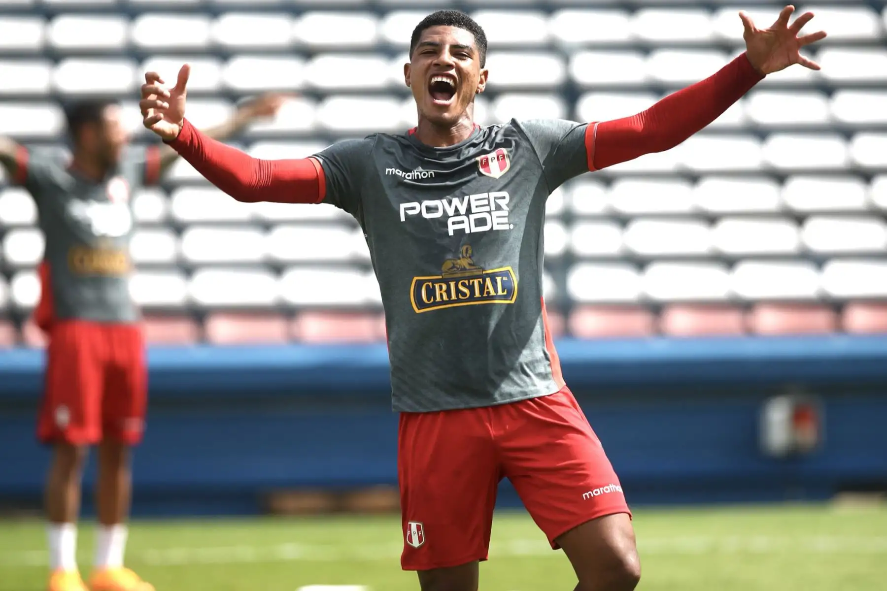 La selección peruana realiza su última sesión de entrenamiento previo al partido con Uruguay, en el Estadio Gran Parque Central. Wilder Cartagena.Foto: ANDINA/FPF