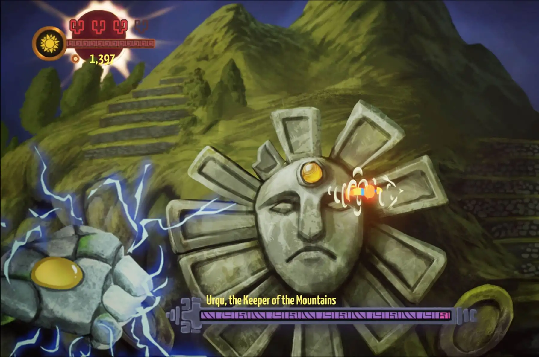 En el juego Imp of the Sun, Nin debe recolectar los quipus para revelar la historia detrás del Eclipse Eterno y encontrar los elementos ocultos únicos basados en reliquias reales de las culturas andinas. Foto: Sunwolf Entertainment