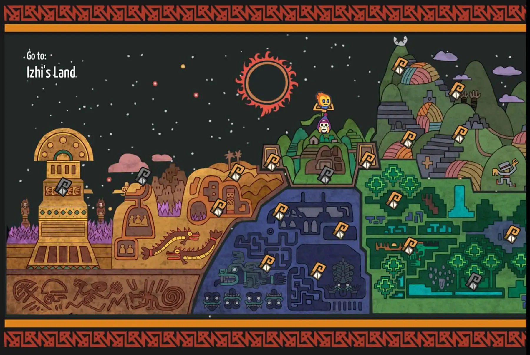 En el juego Imp of the Sun, Nin debe recolectar los quipus para revelar la historia detrás del Eclipse Eterno y encontrar los elementos ocultos únicos basados en reliquias reales de las culturas andinas. Foto: Sunwolf Entertainment