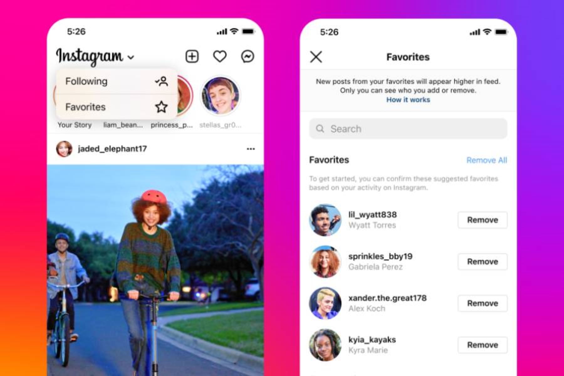 Instagram busca brindar a sus usuarios más control sobre el contenido que visualizan en la red social. Foto: Meta Foto: Meta