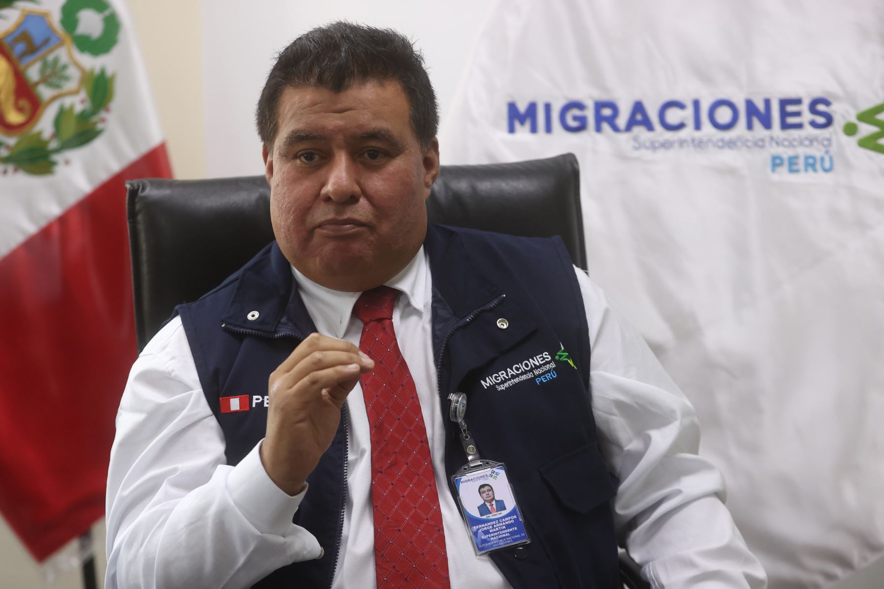 Jorge Fernandez, superintendente nacional de Migraciones.Foto: ANDINA/Vidal Tarqui