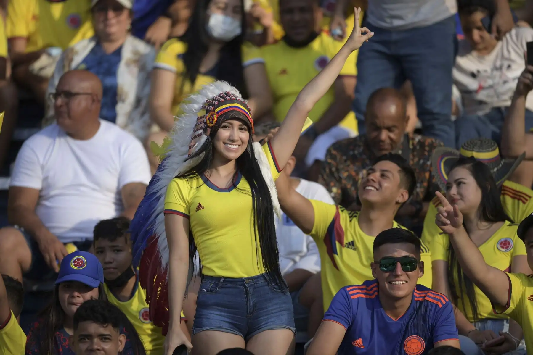 Clasificatorio sudamericano para la Copa Mundial de la FIFA Qatar 2022, en el estadio Metropolitano Roberto Meléndez en Barranquilla: Foto: AFP