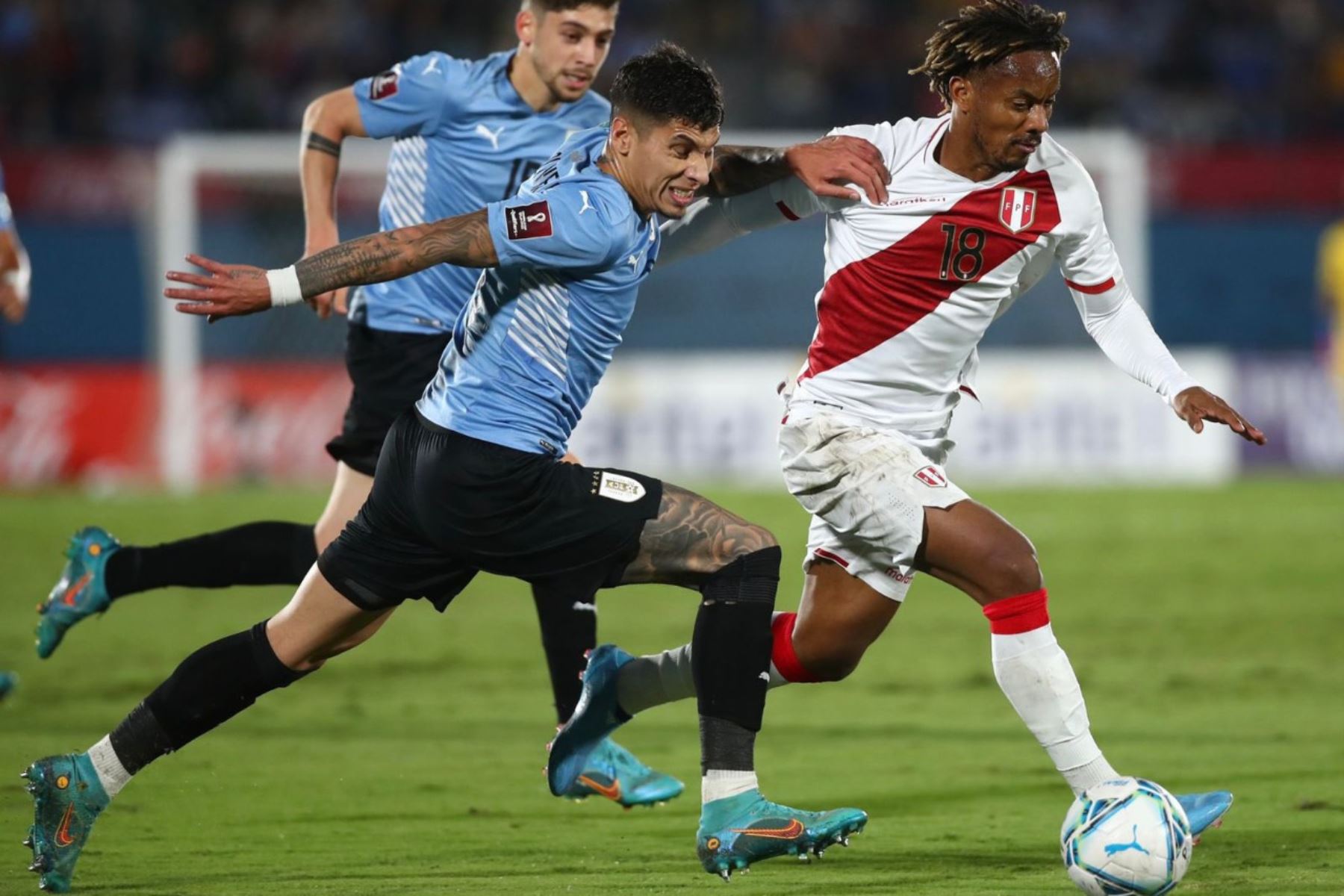 André Carrillo, jugador de de la selección peruana de futbol. Foto: AFP