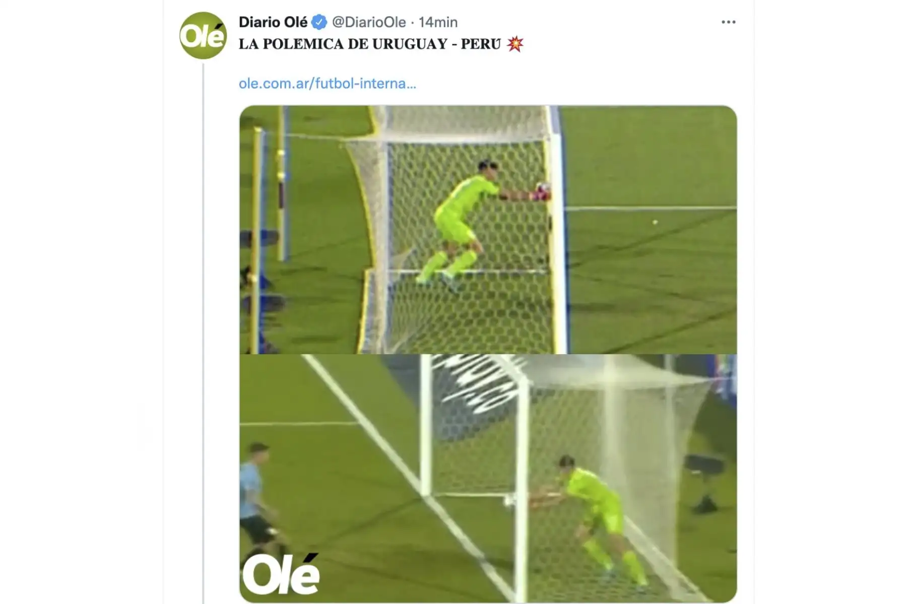 Así informa la prensa nacional e internacional sobre el gol que el arbitró no convalidó en el partido Perú vs. Uruguay en Montevideo. Foto: Captura